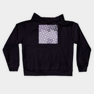 rectangular and squared patterned textile abstract design Kids Hoodie